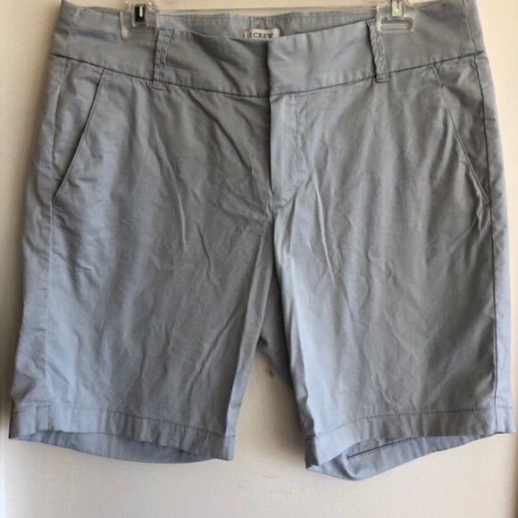 J. CREW Frankie Bermuda Blue Gray Chino Shorts 10 Style CO812 - Picture 2 of 15